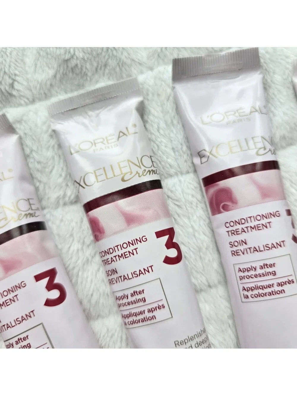new L'oréal Excellence Creme # 3 Conditioning Treatment Color Treated Hair Tubes